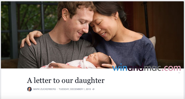 Mark Zuckerberg A Letter To Our Daughter