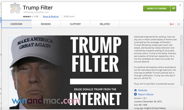 chrome-trump-filter