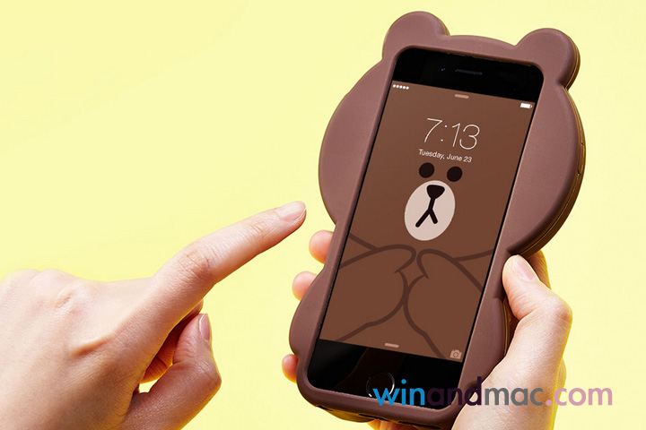 Line Mega Brown iPhone 6 Case