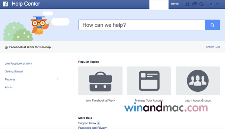 Facebook at Work Help