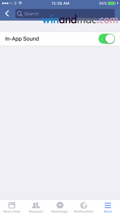 Facebook for iOS App Sound
