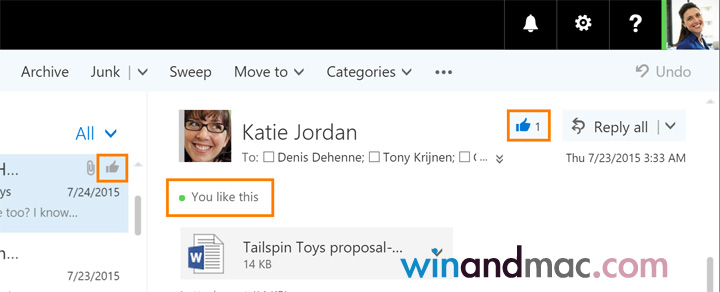 outlook-like-and-mentions